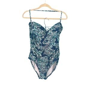 LAUREN Ralph Lauren Blue Paisley One-Piece Swimsuit Size 16